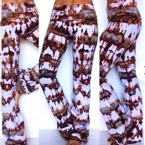 Tie-dye Straight Leg Yoga Stretchy Pant Size Large